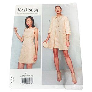 Vogue V1537 Sewing Pattern Jacket & Dress Sewing Pattern by Kay Unger Uncut Size
